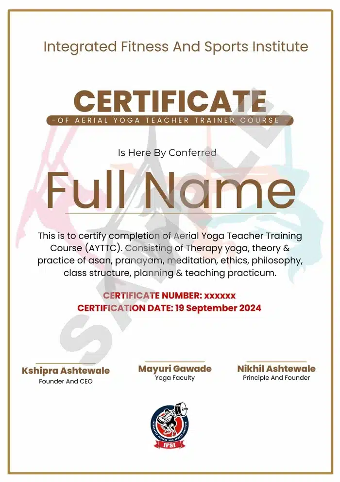 Aerial yoga Certification